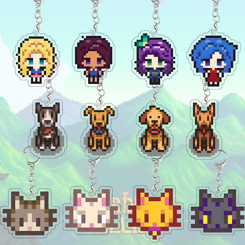 Cosplay Floating Prop - Stardew Valley Acryl-Schlüsselanhänger Haley Emily Schlüsselring