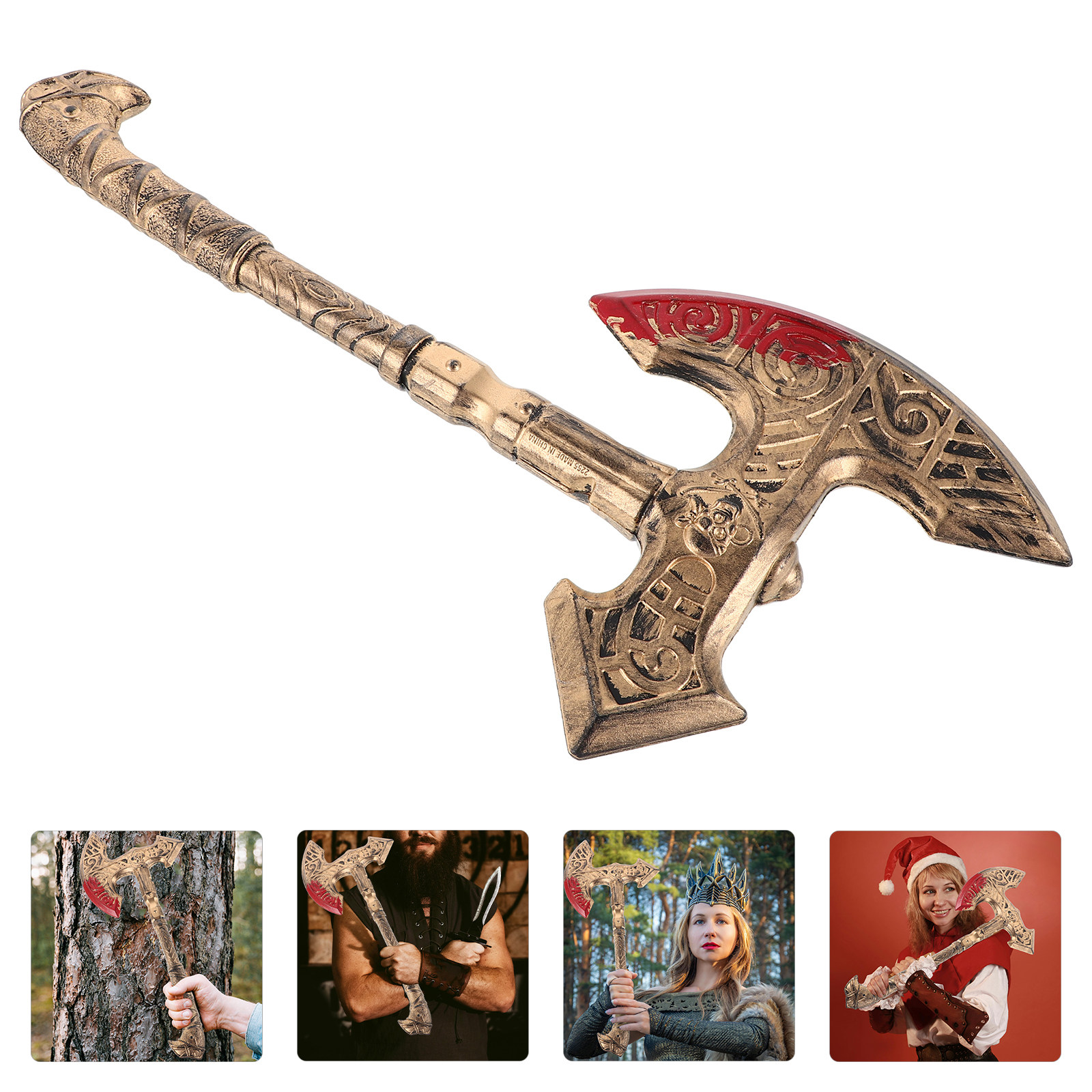 Cosplay Prop Axe - Simulierte Axt-Requisite, realistisches Design, Halloween-Kostüm, mittelalterliches