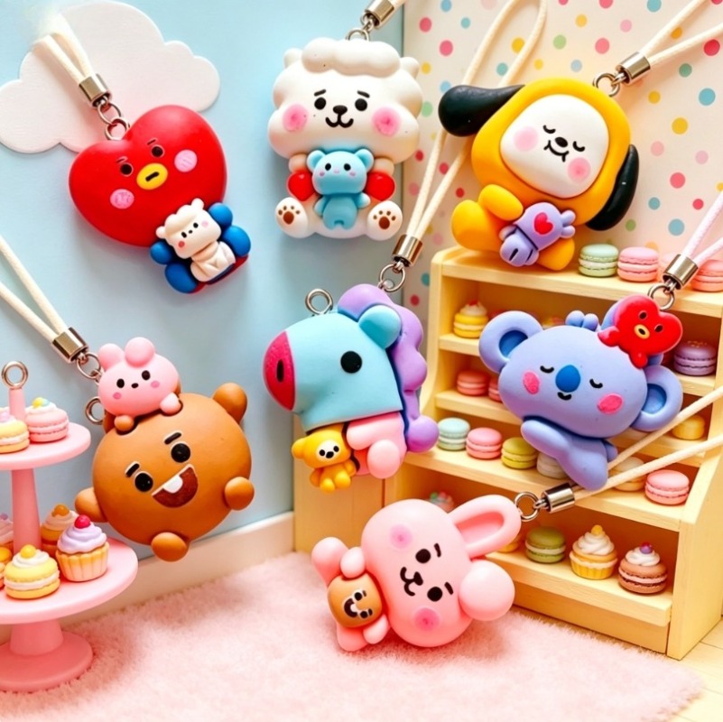 7 Stück BT21 Harz-Cartoon-Anhä – Cosplay Prop Diy Bewertung und Preis