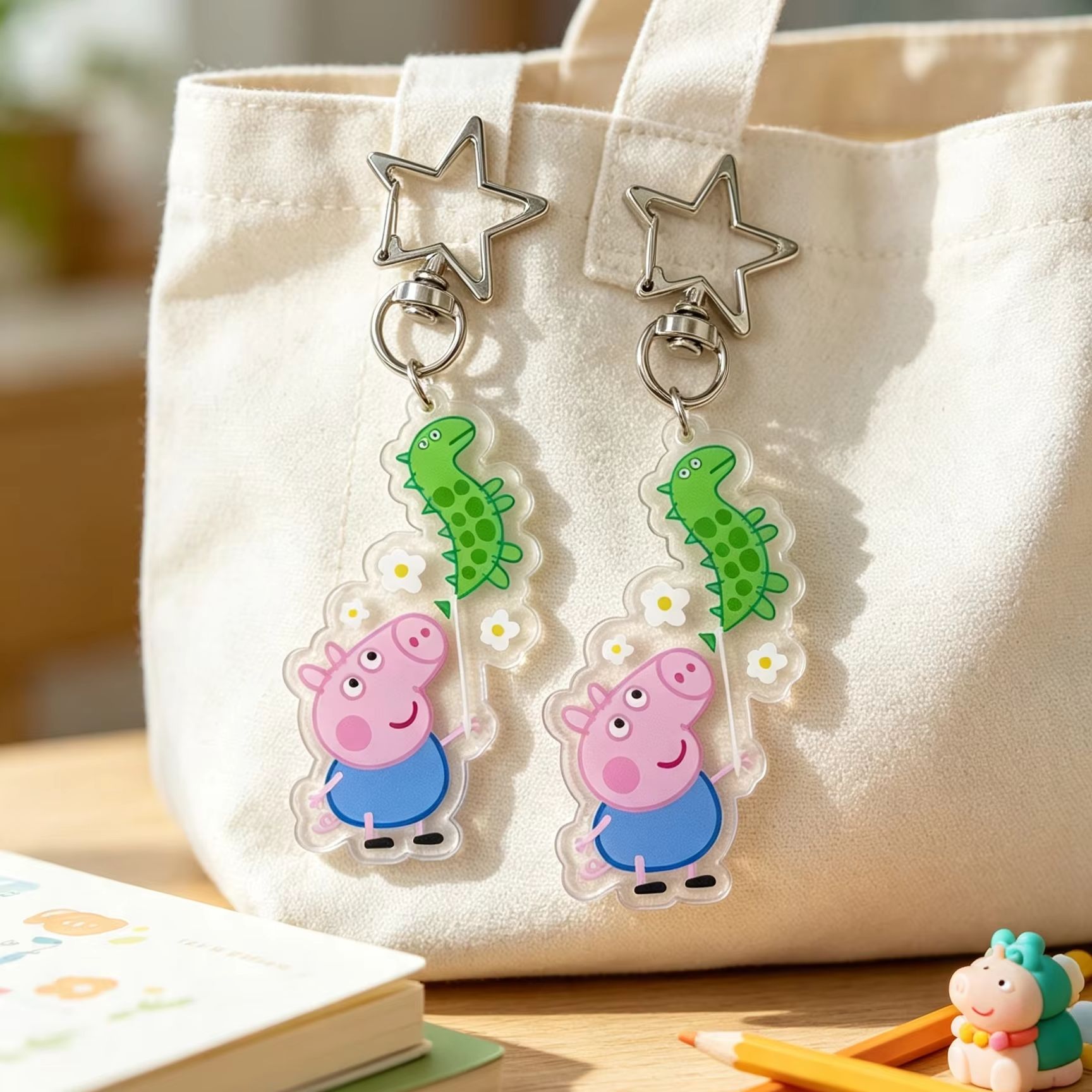 Peppa Pig George Acrylfigur Sc – Cosplay Floating Prop Bewertung und Preis